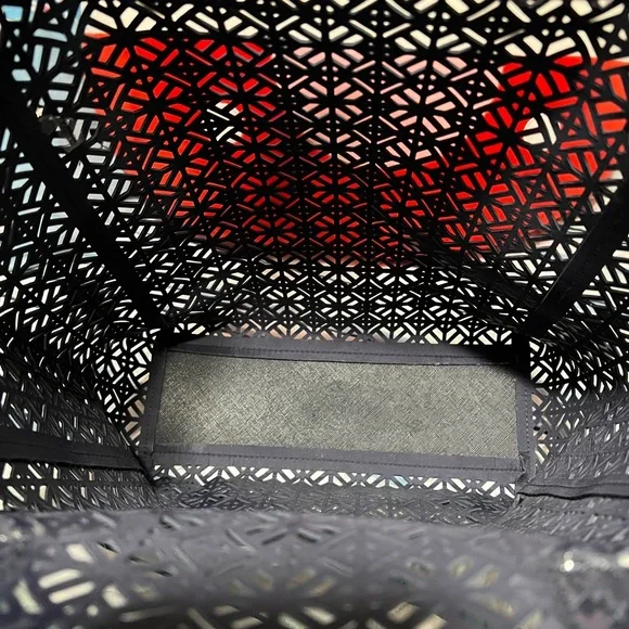 TORY BURCH EUC Dark Blue Perforated Tote - Picture 6 of 10